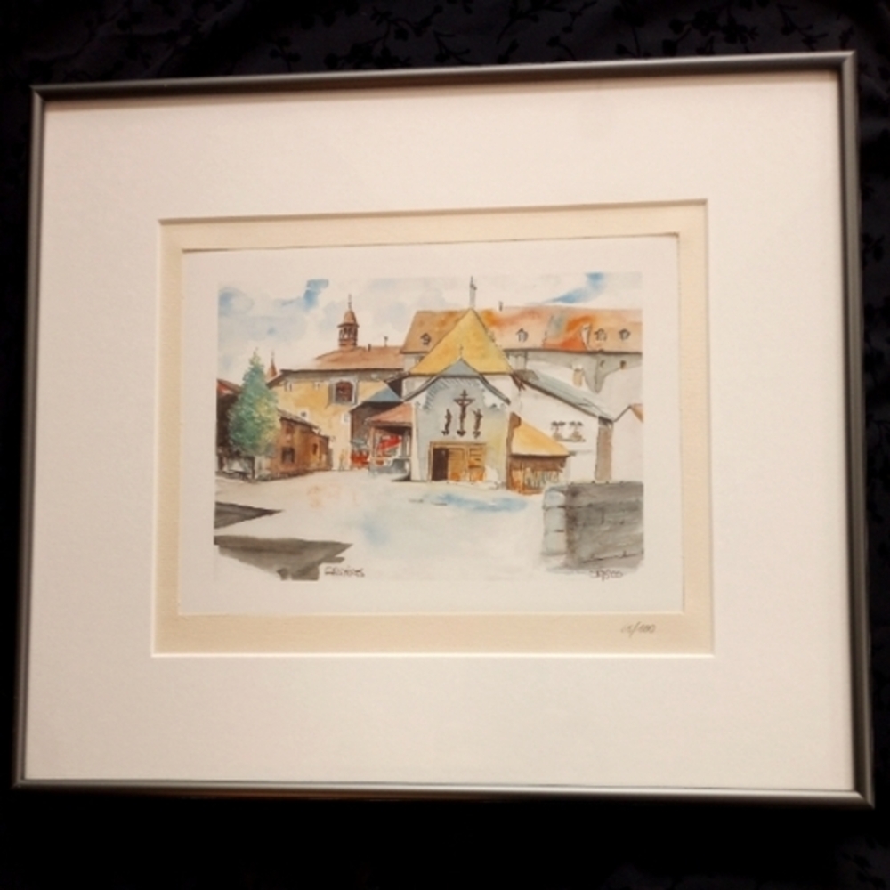 JASCO Framed Numbered Art Print with Gray and White Metal Frame